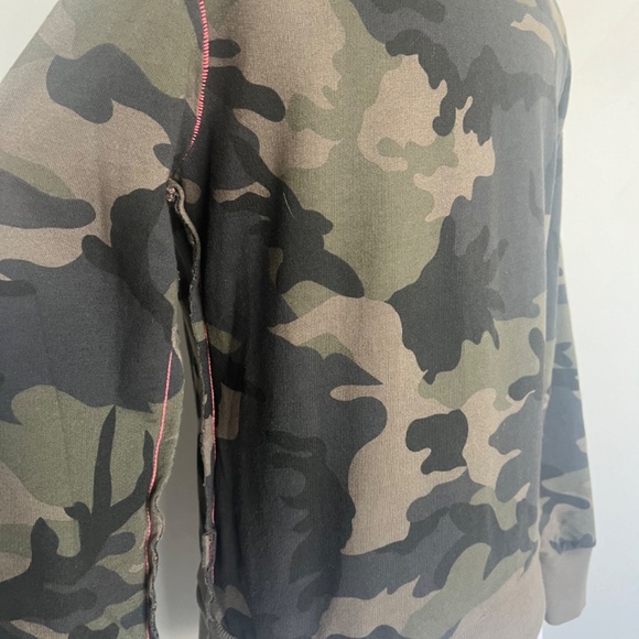 Freddy Camouflage Green Casual Pink Stitching Detail Sweatshirt Top Sweater 4 S - Picture 9 of 15